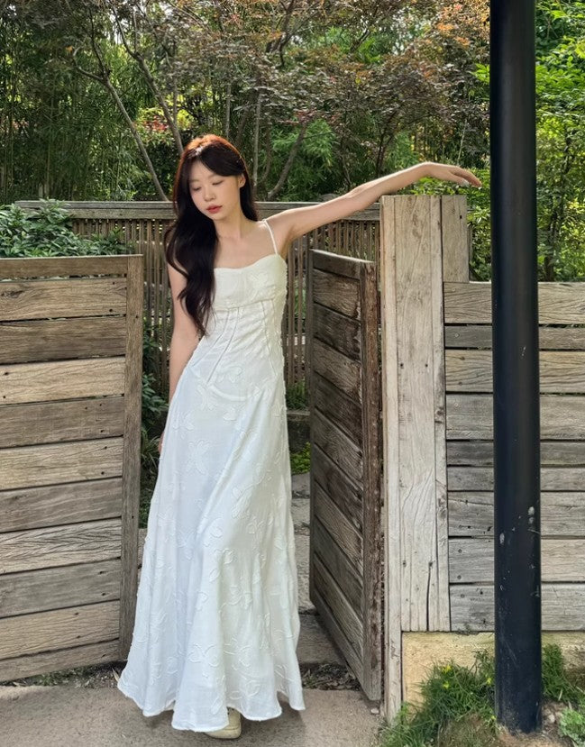 Cute French Spaghetti Straps Chiffon A-Line Summer Dress RF0576