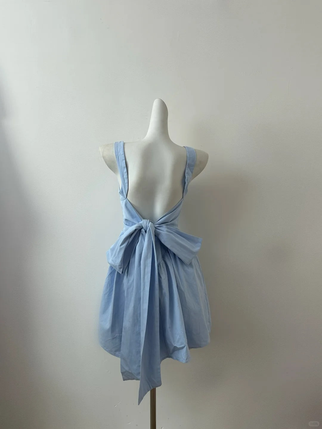 Simple Light Blue Square Neck A-Line Satin Short Evening Gowns Homecoming Dresses RF0704