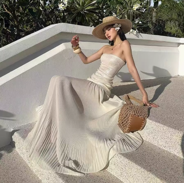 Gorgeous White Strapless Sheath Birthday Dress RF0793