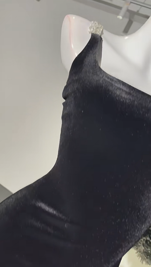 Glam Black Square Neck Sheath Satin Long Prom Dresses Simple Evening Gowns RF0849