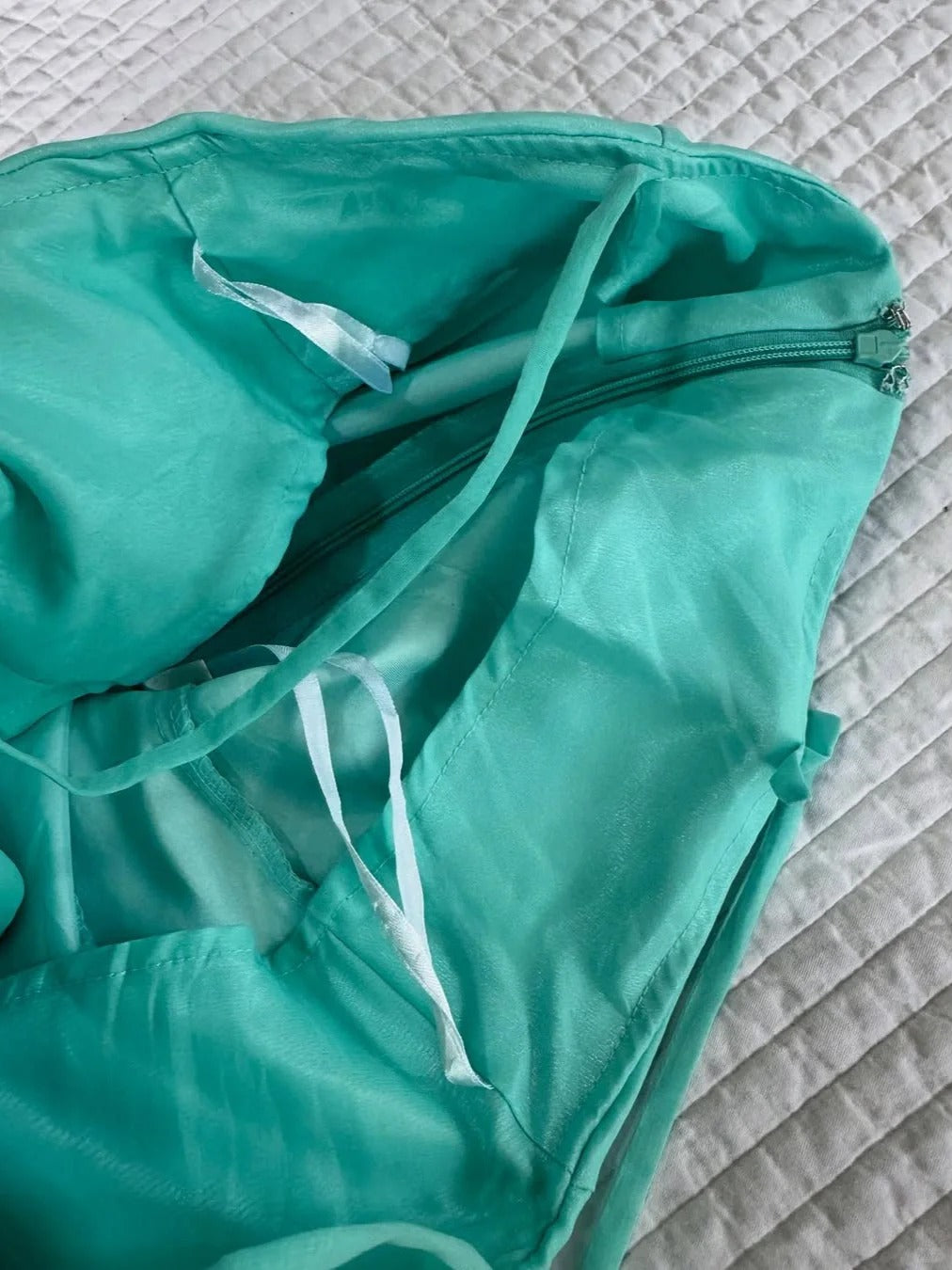 Stunning Tiffany Blue Spaghetti Straps Sheath Tulle Short Party Dresses  RF0871