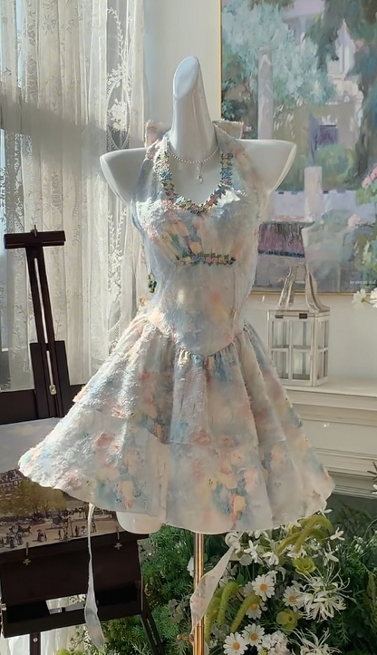 Fairytale Halter Neck A-Line Short Birthday Party Dress RF0920