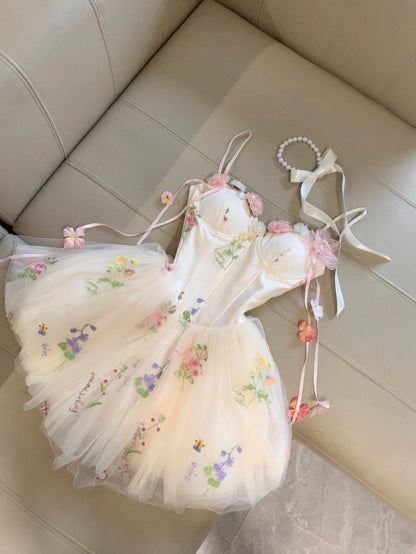 Sweet White Sweetheart Neck A-Line Satin Tulle Short Birthday Prom Dresses Cute Homecoming Dress with Appliques RF0921