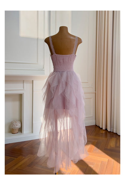 Sweet Light Purple V-Neck Lace Tulle Short Prom Dresses Sparkling Birthday Dress RF0987