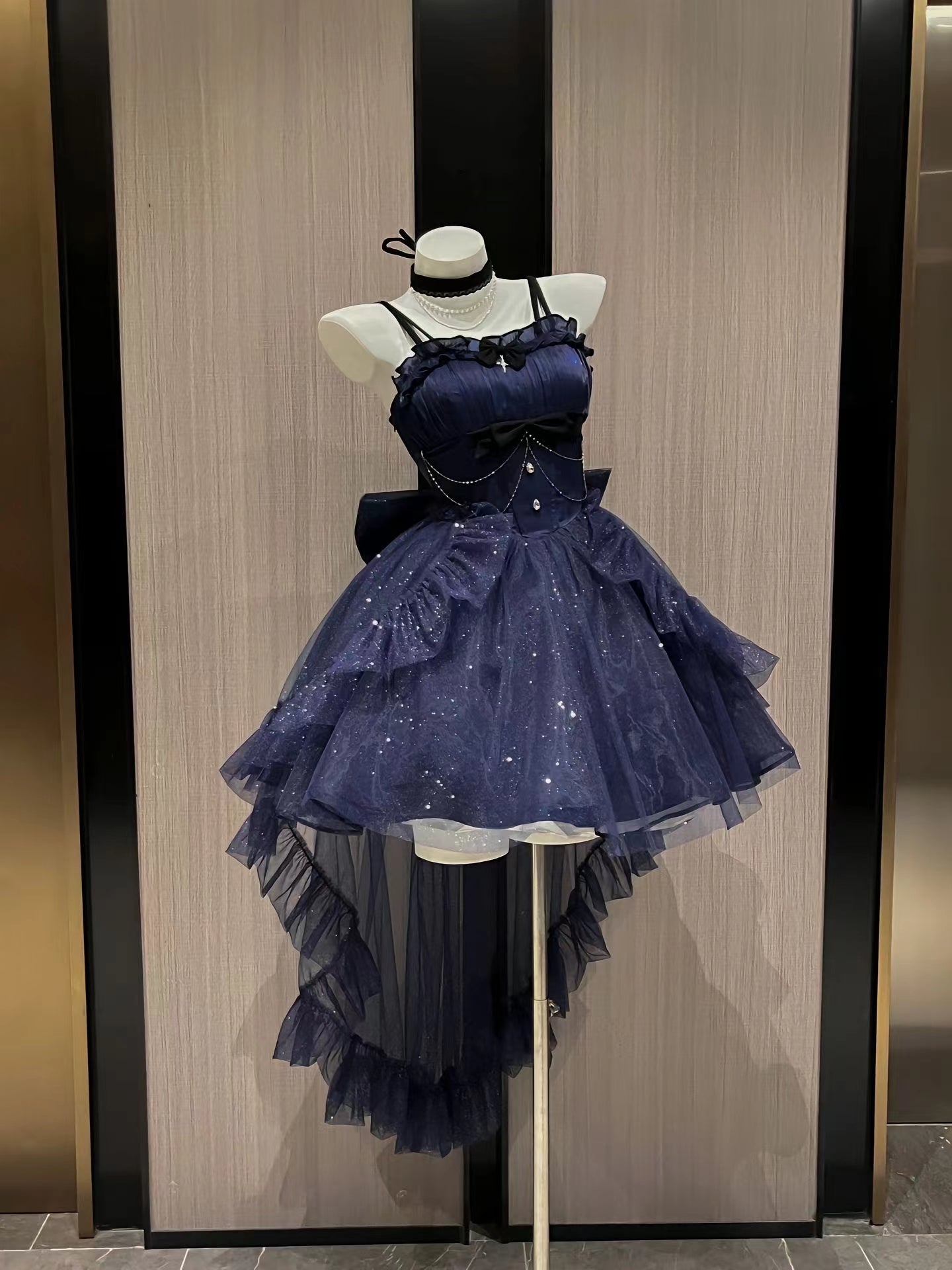 Stunning Blue Short Ballgown Glittering Tulle Spaghetti Straps Party Dresses RF0992