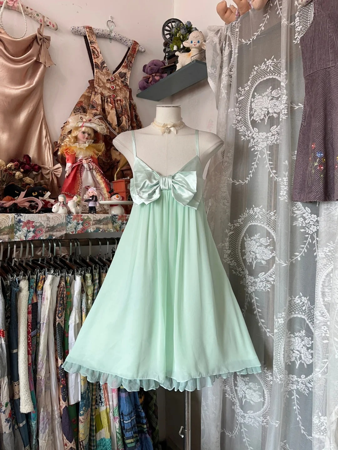 Simple A line Spaghetti Strap Mint Green Short Graduation Birthday Gown Homecoming Dresses N3717