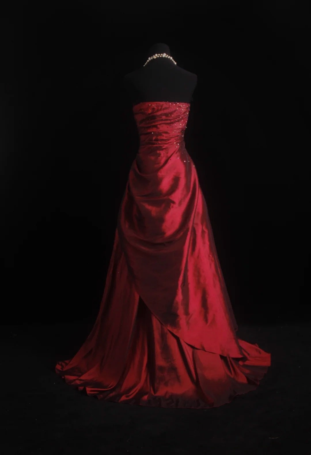 Princess Prom Dresses Ball Gowns Strapless Sleeveless Wine Red Burgundy Evening Long Formal Dress RB3258