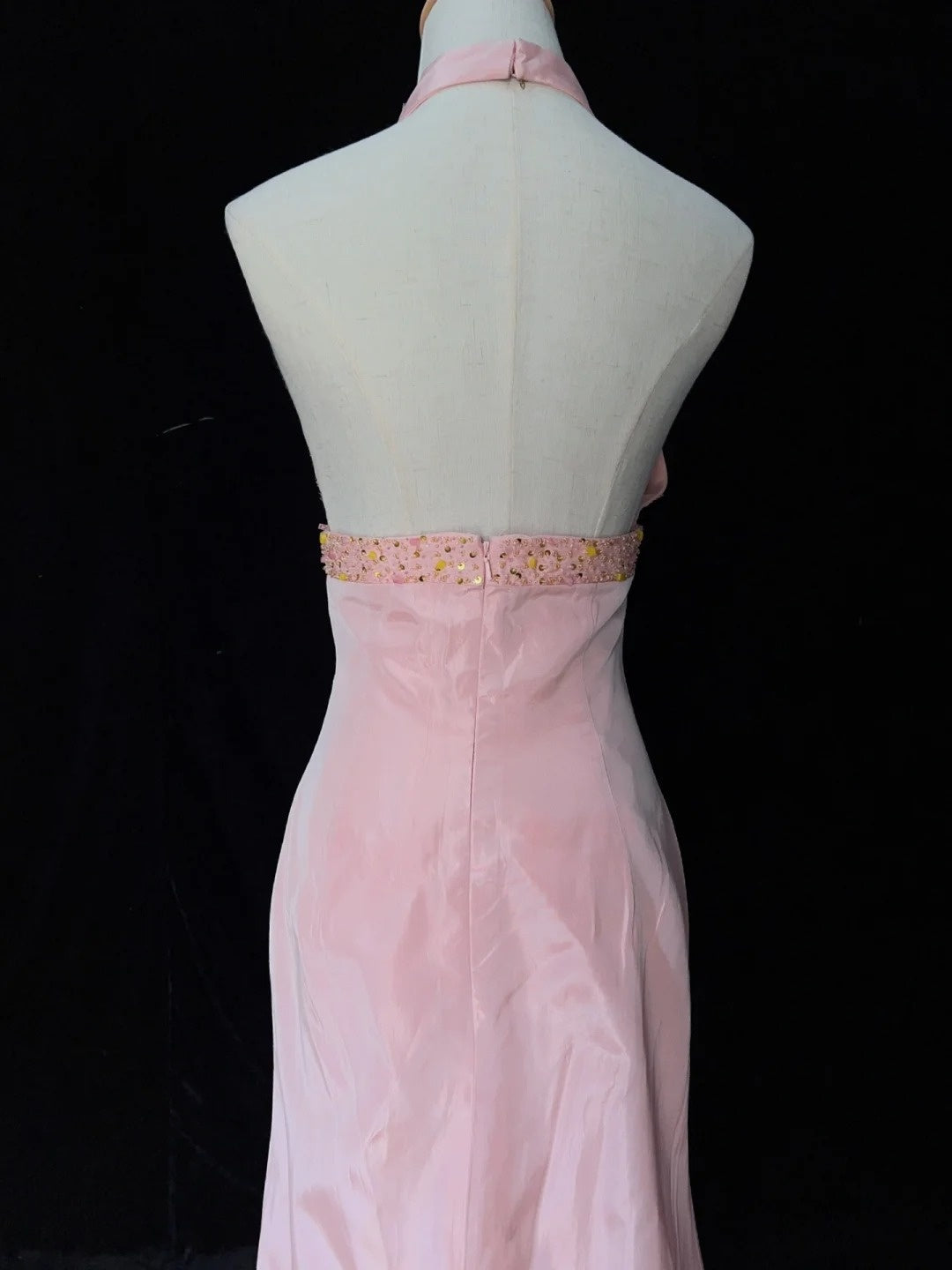 Timeless Prom Dresses A line Halter Pink Chiffon With Beading Long Evening Outfits N3205