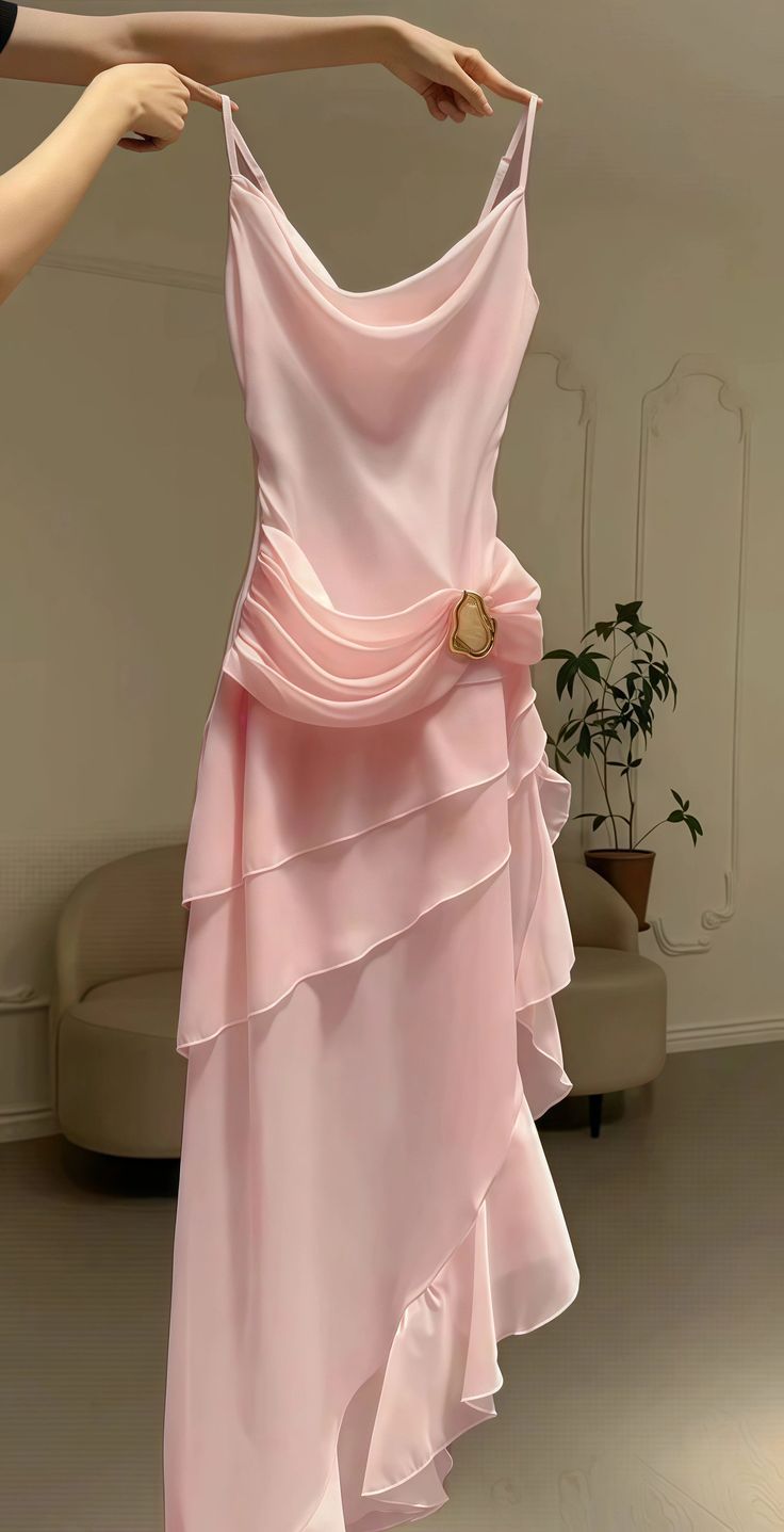 Modest Mermaid Spaghetti Strap Ivory Chiffon Party Dress Pleated Prom Dresses AB143