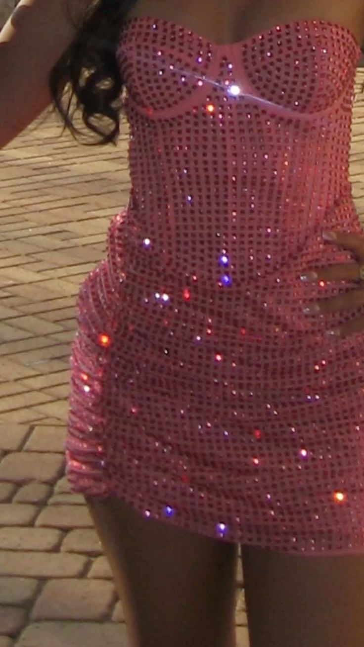 Sparkly Sheath Sweetheart Pink Sleeveless Sequin Mini Graduation Hoco Dresses Short Inspo Senior Homecoming Outfits RB3525