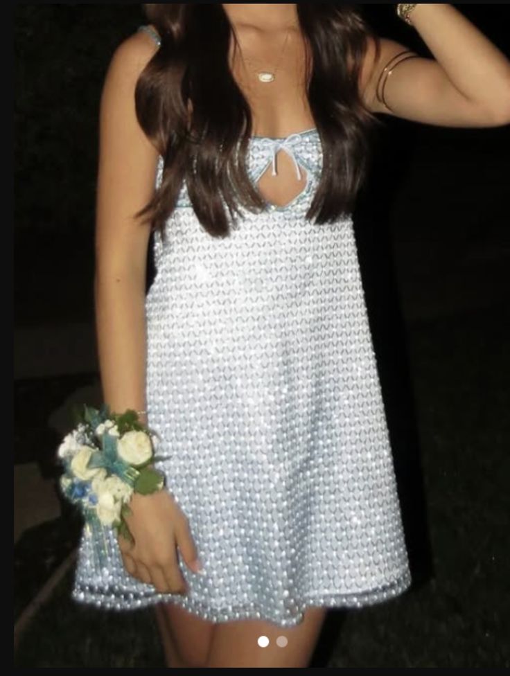 Sparkly A Line Spaghetti Strap Light Blue Sleeveless Sequin Mini Graduation Dresses Short Inspo Senior Homecoming Outfits RB3524