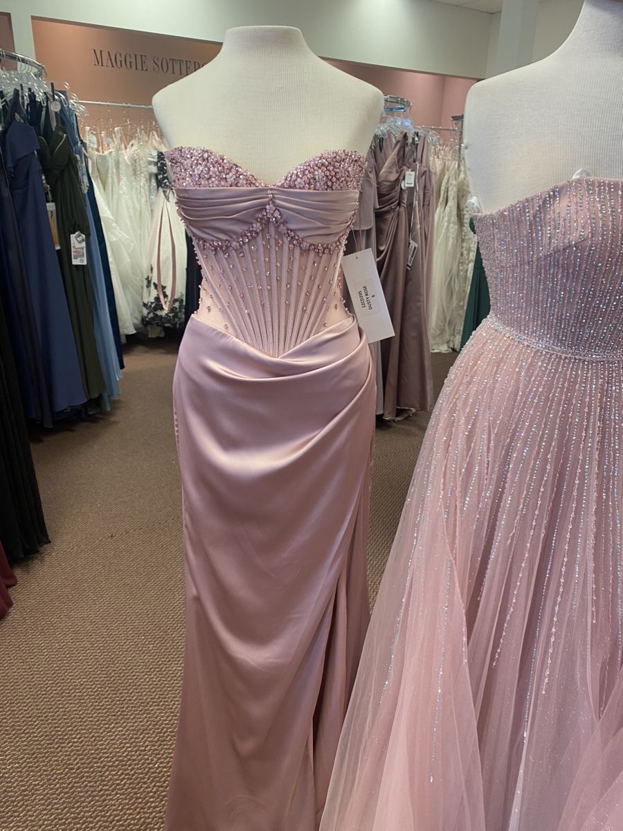 Modest Mermaid Sweetheart Pink Split Prom Dresses Inspo For Teens Formal Dress Party Outfits Prom Gowns AB064