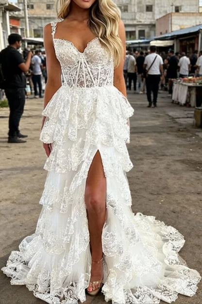 Sparkly Ball Gown Off The Shoulder Lace Slit For High School Teens Girls Prom Dresses Sequin Long Formal Evening Party Gowns N791