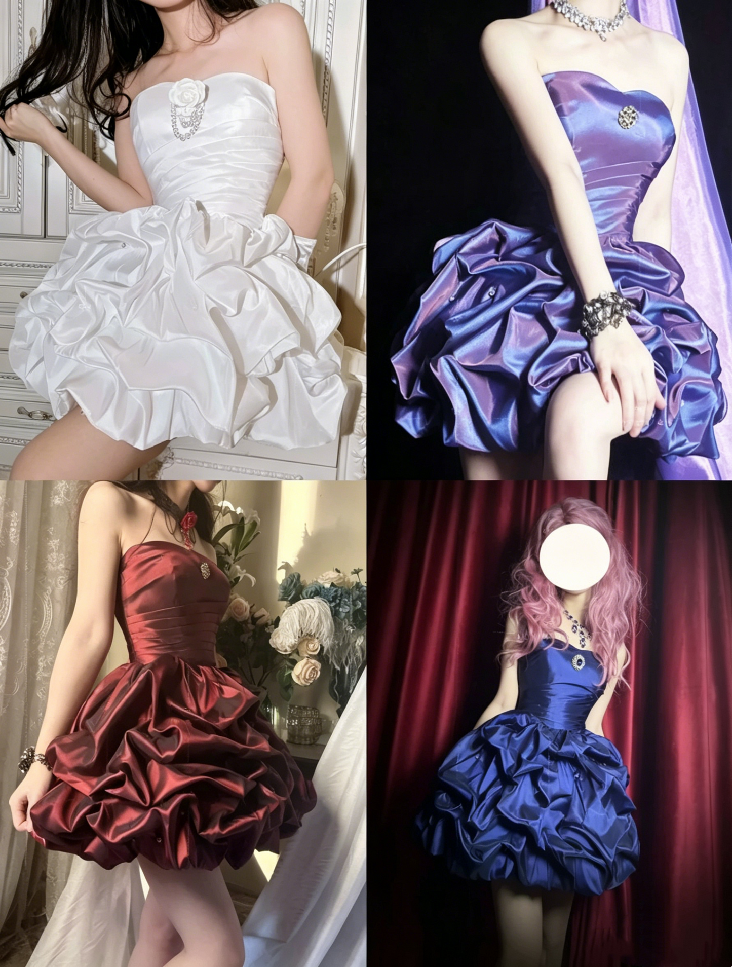 Glam Ball Gown Sweetheart Purple With Gem Party Dress Cocktail Gown Homecoming Dresses N3814