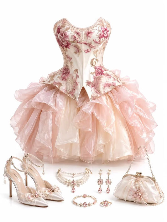 Short Ball Gown Sweetheart Blush Pink Homecoming Dress Bodycon Party Dress RB8188