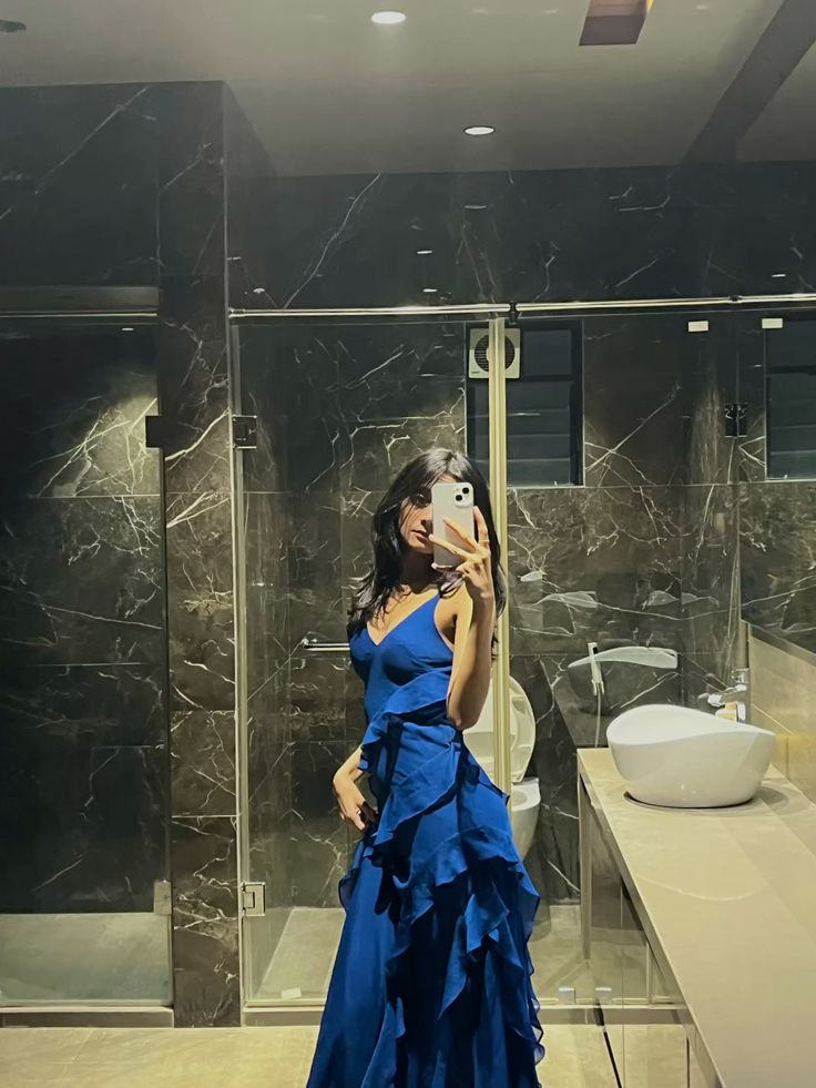 Unique Sheath Spaghetti Straps Chiffon Layers Long Prom Dresses Evening Dress AB700