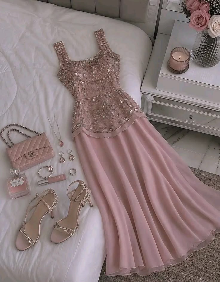 New Women’s Prom Dress A Line Pink Chiffon Square Elegant Formal Graduation Party Gown RB9558