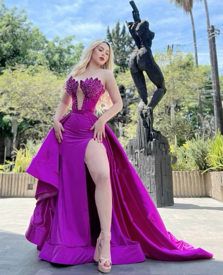 Timeless Mermaid Sweetheart Satin Grape Lace Long Floor Length Prom Dress With Beads Inspiration Prom Dresses AB122