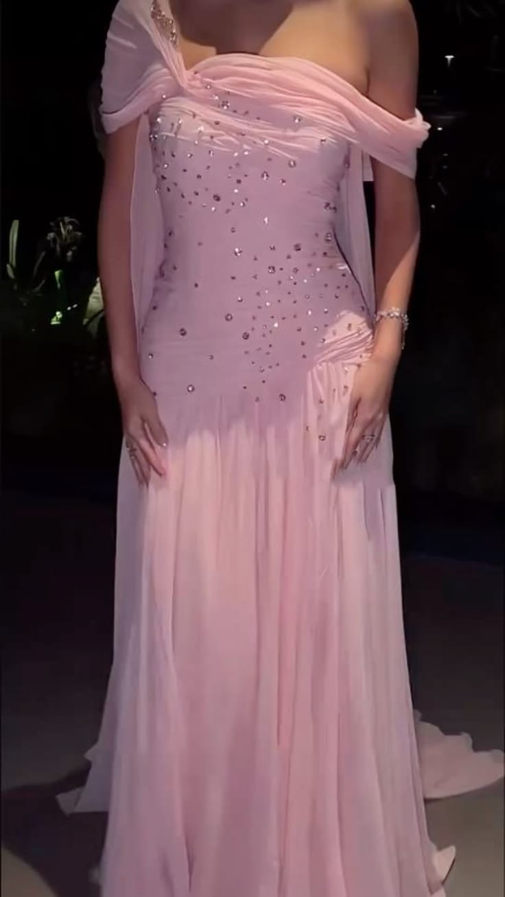 Sexy Off The Shoulder Pink Chiffon With Silver Beading Long Prom Dresses Mermaid Bodycon For Women N4116