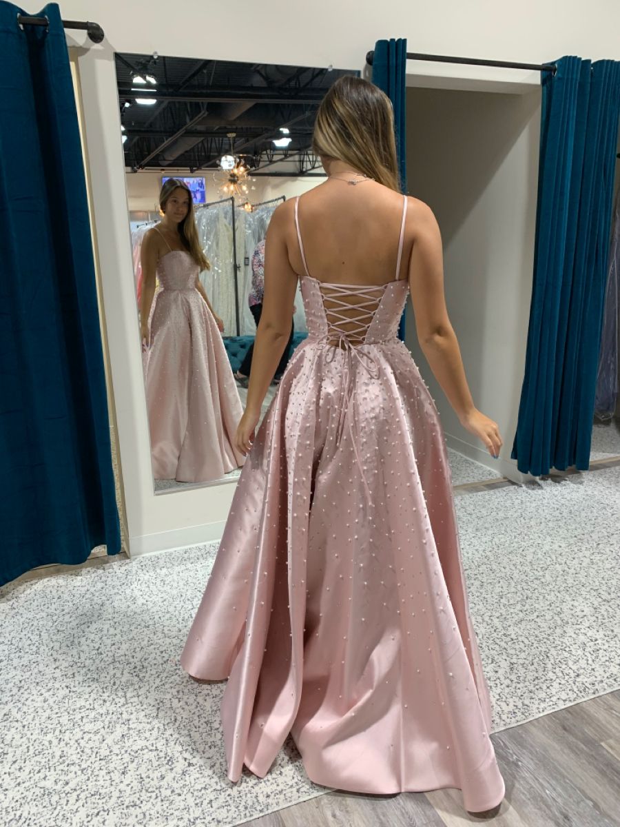 Prom Dress Ball Gown Vestidos Pink Straps Satin Floor Length Formal Gown for Women Graduation Party RB9445