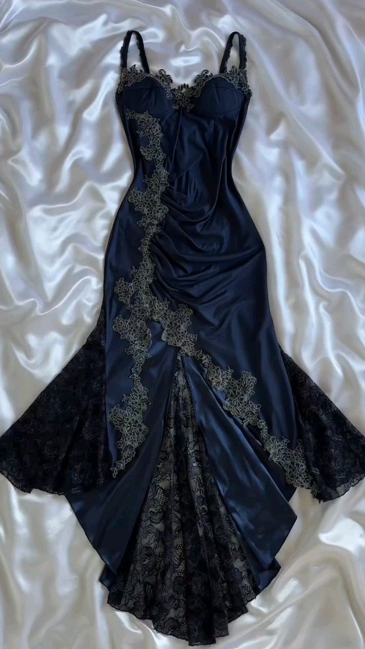 Modest Mermaid Spaghetti Straps Navy Blue Satin Lace For Women Party Dress Long Formal Prom Dresses 22th Birthday Outfits AB1364