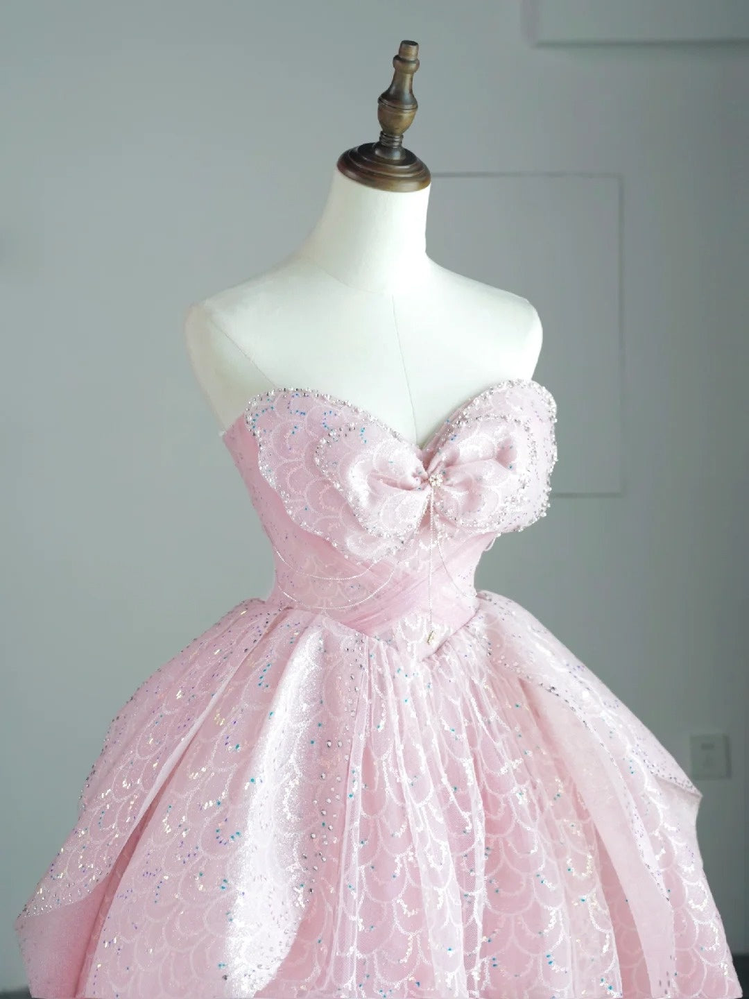 Cute Ball Gown Sweetheart Pink Tulle Long Prom Dresses Inspo 19th Birthday Outfits Formal Dress N528
