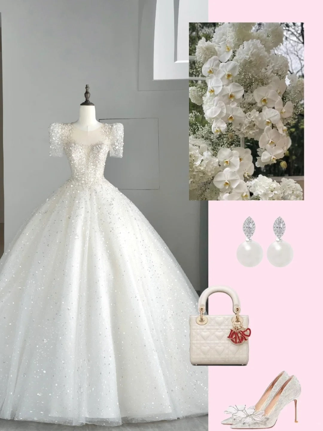 Timeless Ball Gown Sweetheart White Sequin Tulle Wedding Dress Long Fairytale Autumn Bridal Dresses N540