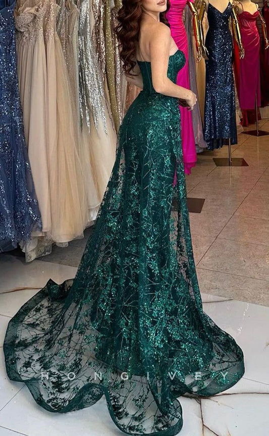 Satin Glitter Sweetheart Strapless Sleeveless Sequined Appliques Party Prom Evening Dress AB650