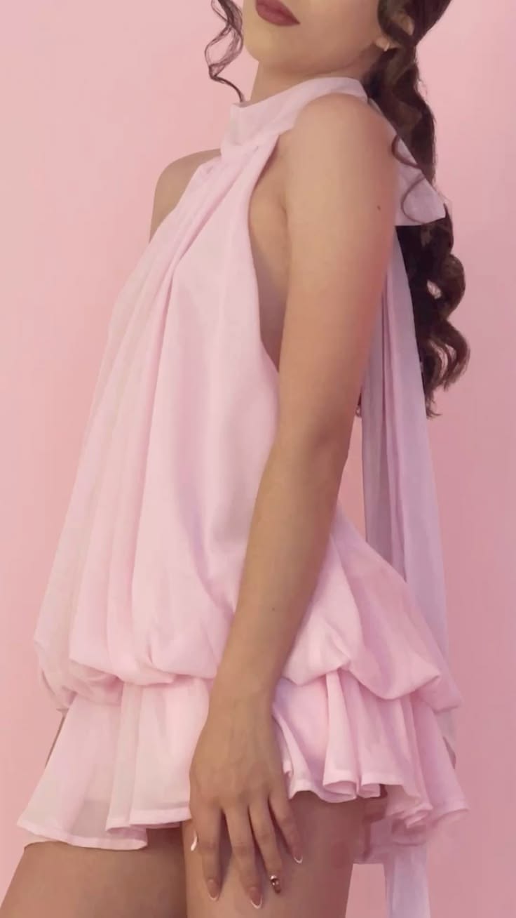 Unique Homecoming Dresses Outfit inspo A Line Halter Pink Chiffon For Girls 17th Birthday Cocktail Dress Ideas Outfits RB8194