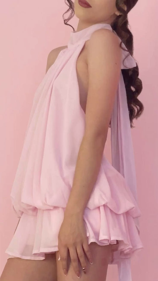 Unique Homecoming Dresses Outfit inspo A Line Halter Pink Chiffon For Girls 17th Birthday Cocktail Dress Ideas Outfits RB8194