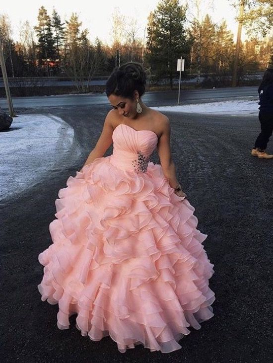 Gorgeous Ball Gown Sweetheart Pink Prom Dress Long Evening Dress Sleeveless Occasion Dress N1906