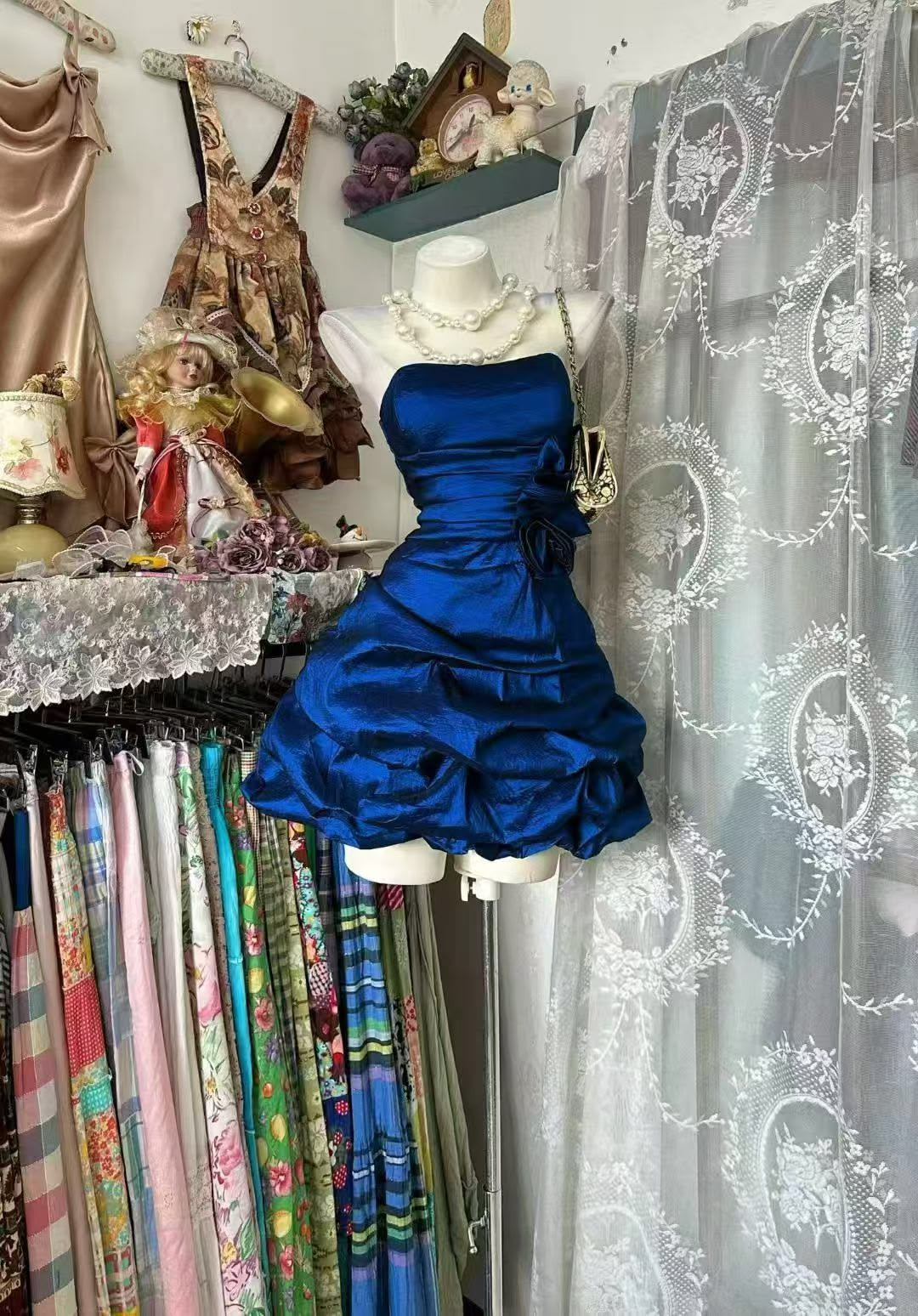 Sweet 16 dress inspo Hoco dress Sheath Strapless Blue Satin Short Mini Homecoming Dresses Inspo Graduation Outfits RB6668