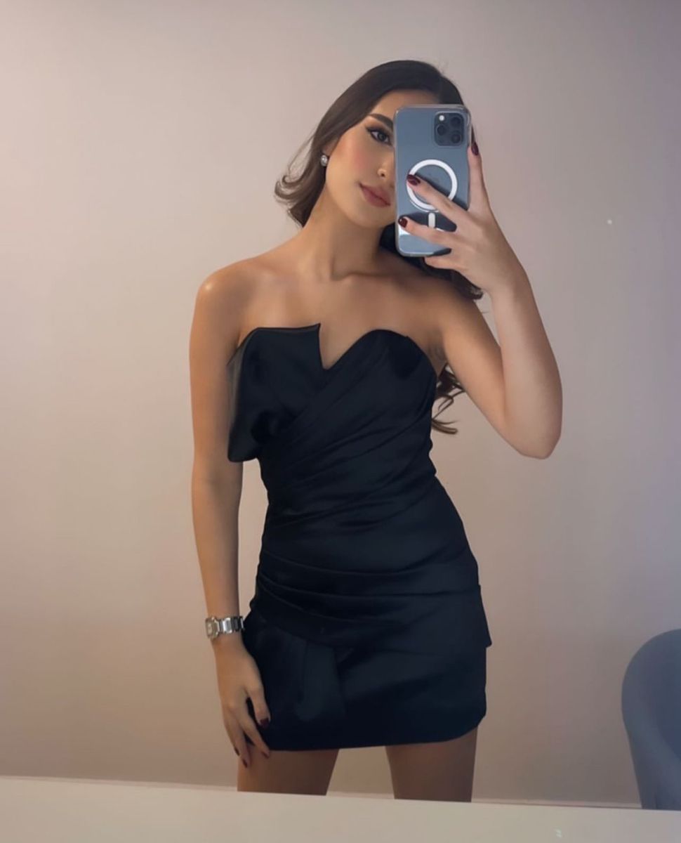 Flirty Short Homecoming Dresses Sheath Strapless Black Satin Senior High Shool Graduation Mini Hoco Outfits RB4640
