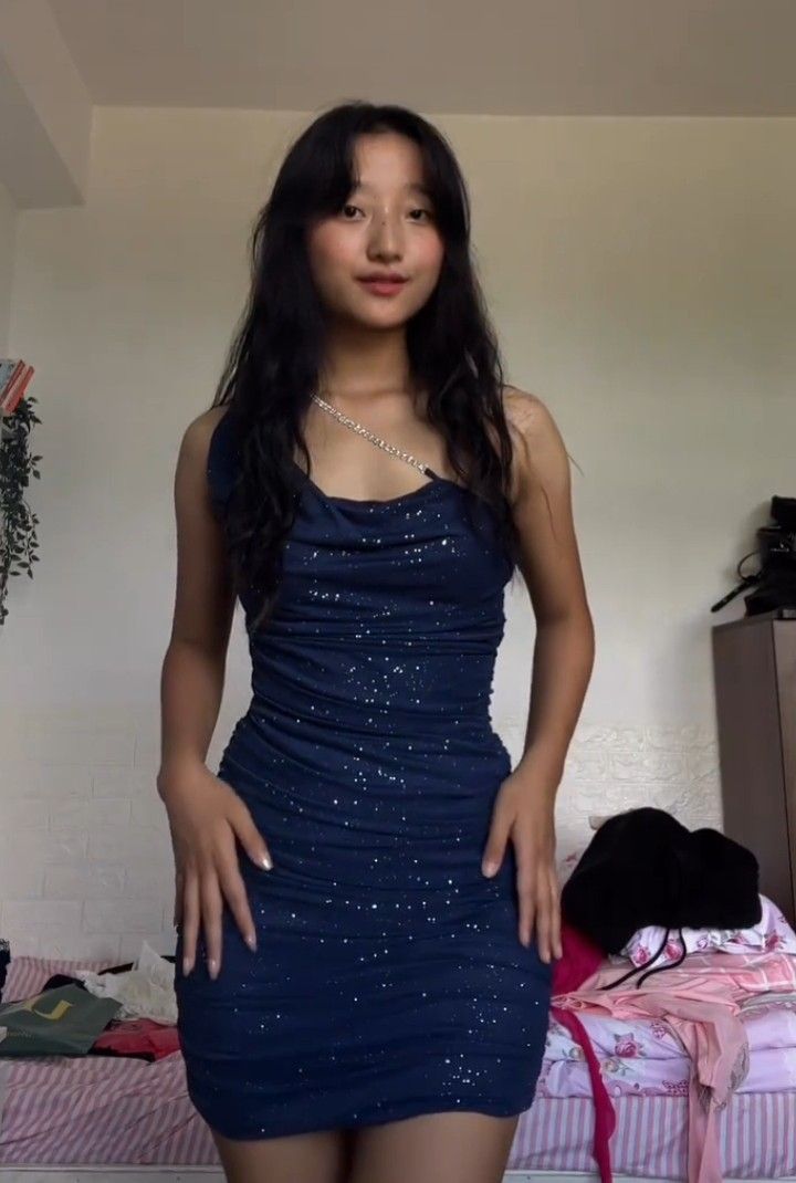 Sexy Sheath One Shoulder Bodycon Tight Matric Blue Navy Mini Graduation Hoco Dresses Short Inspo Senior Birthday Homecoming Outfits RB3557