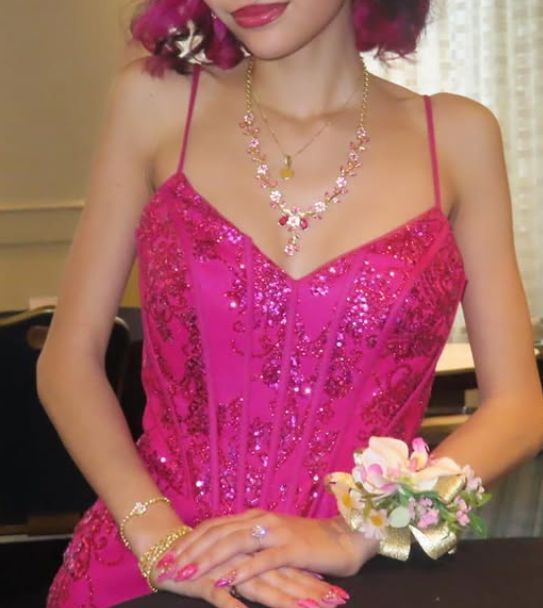 Sexy Mermaid Spaghetti Straps Hot Pink Lace Sequin Prom Dresses Long 18th Birthday Outfit High School Dance Party Dress RB1236