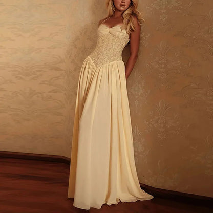 Princess A line Halter Lace Pink Chiffon Perfection-Formal Gown Goals Long Prom Dress Evening Party Formal Outfits RB6730