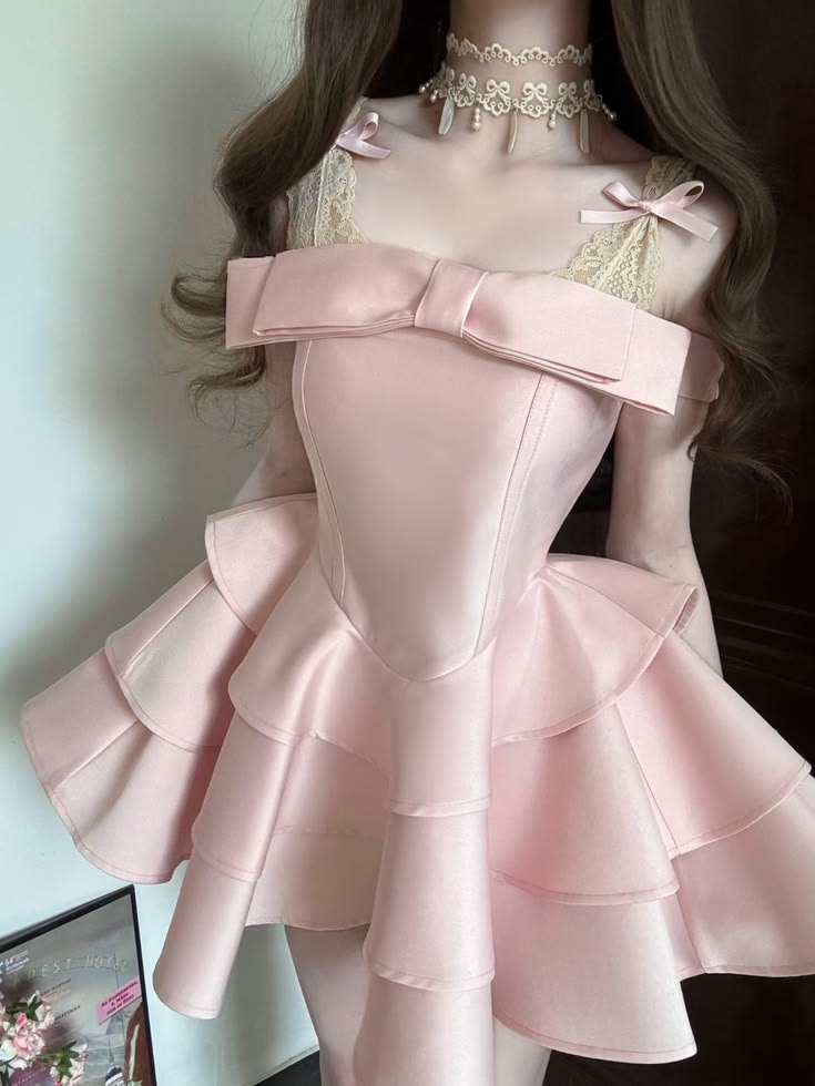 Simple Ball Gown Off The Shoulder Pink Homecoming Dresses Short Length Cocktail Hoco Outfits RB4647