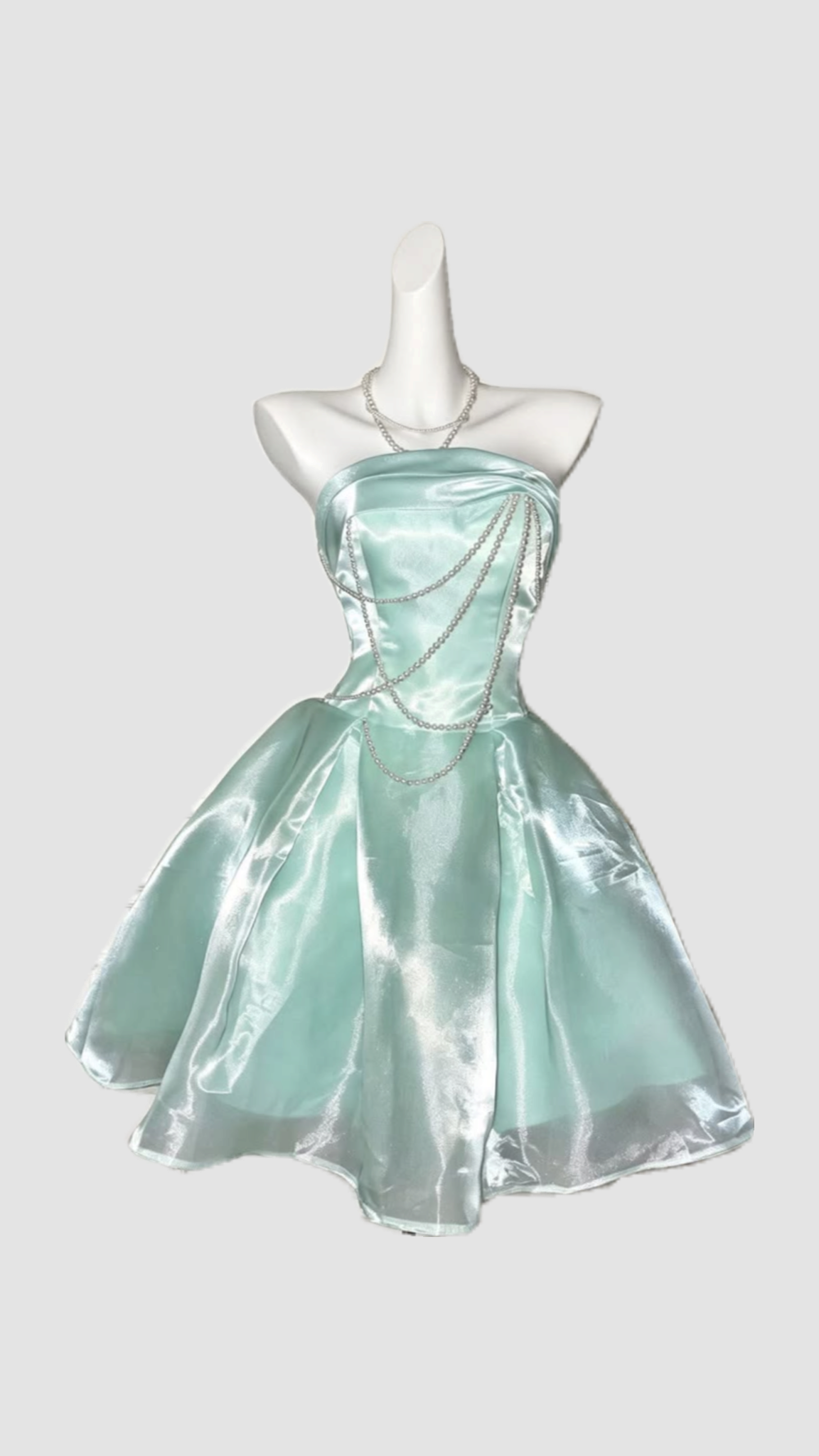 Modest Homecoming Dresses Outfit inspo Ball Gown Strapless Mint Green 16th Birthday Cocktail Ideas Outfits RB8339