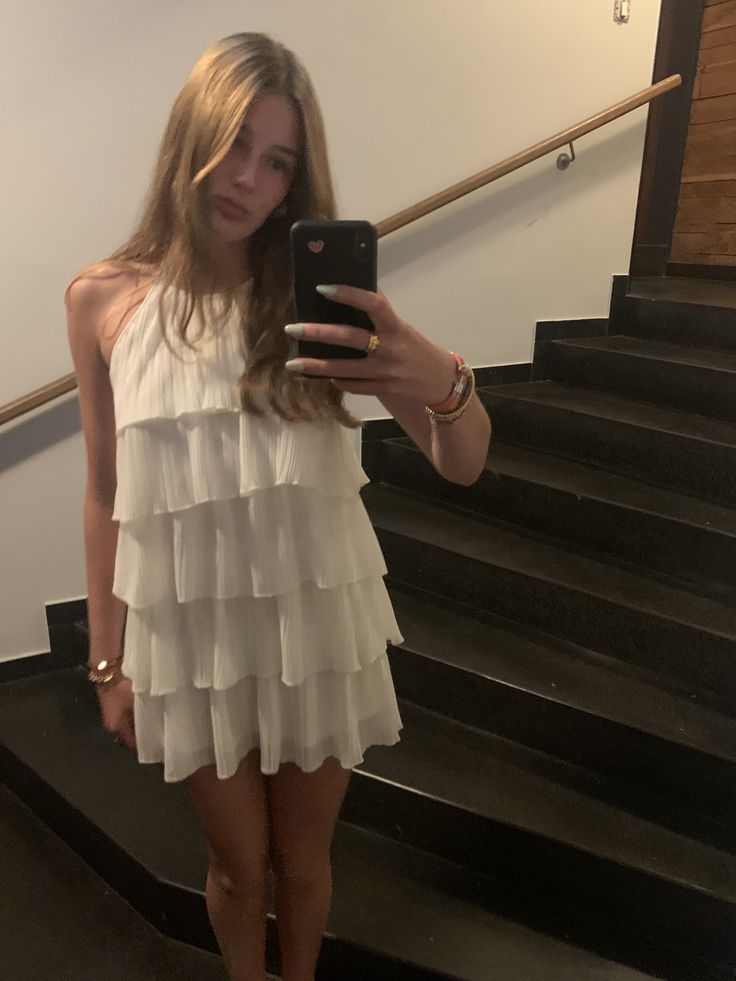 Simple A line Halter White Birthday Outfits Mini Party Gown inspo Short Cocktail Hoco Dresses RB6070