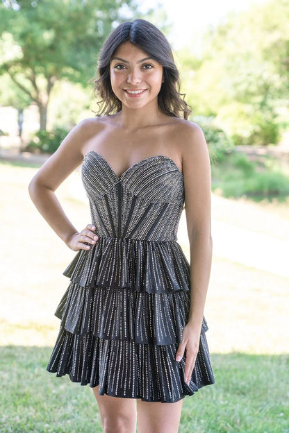 Delicate Sweetheart Sparkle Special Princess Homecoming Dresses with Ruffles RB3204