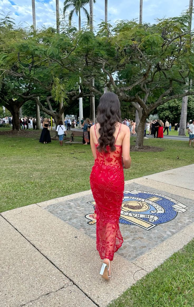 Charming Mermaid Spaghetti Straps Red Sequin Long Prom Dresses Inspiration Party Dress Prom Gown dh3263
