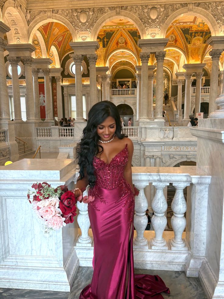 Timeless Mermaid Sweetheart Burgundy Satin Lace Slit Beaded Prom Dresses Party Dress Birthday Outfits Prom Gown DH2997