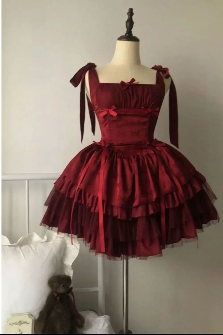 Glamorous Ball Gown Spaghetti Strap Burgundy Short Homecoming Dresses High Shool Graduation Hoco Outfits RB4663