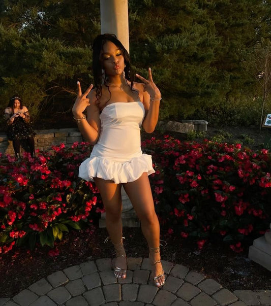 Elegant Sheath Tight Bodycon Strapless For Black Girl Short Inspo Hoco Dress Ideas Homecoming Dresses RB4141