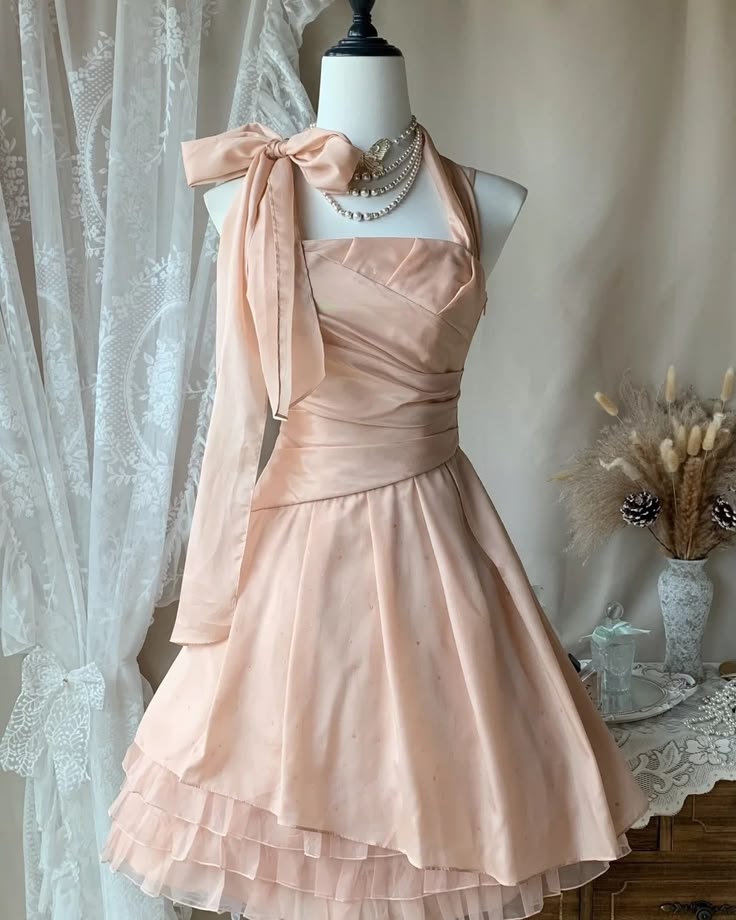 Sexy Short Homecoming Dresses A Line Halter Pink Chiffon Birthday Sweet 16 Dress Ideas Outfits RB7524