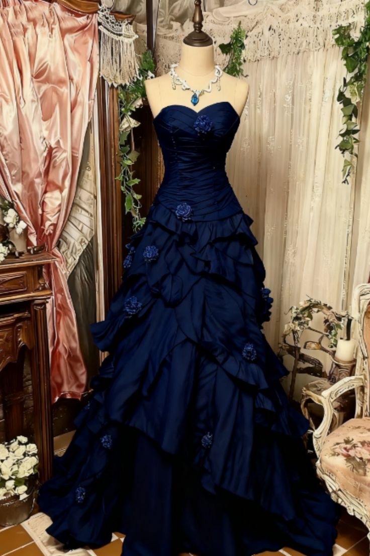 Purple Pink Blue Gradient Fashion Retro Elegant Delicate Floral Beads Sweet Elegant Long Tulle Floor Length Ball Gown Evening Gown N782