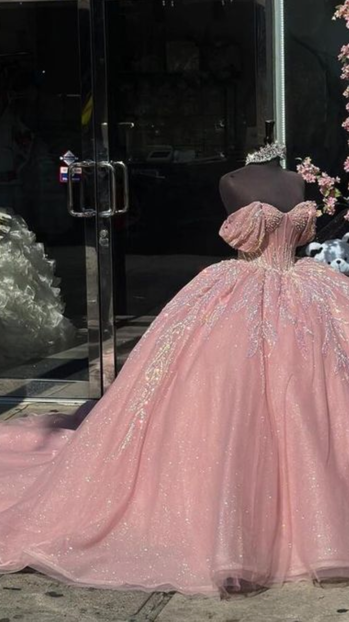 Luxury Princess Ball Gown Inspiration 2026 | Pink Tulle Long Quince Dress Quinceanera Dresses Birthday Outfits RB8216