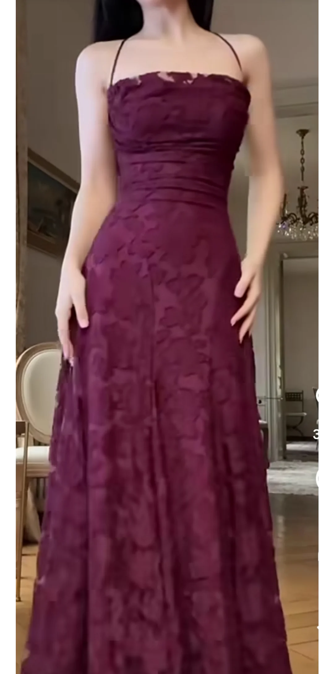 Spaghetti Strap Sheath Wedding Guest Dresses, Lace Rust Red Prom Formal Dresses AB1845