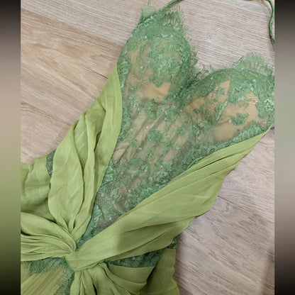 Elegant Mermaid Straps Olive Green Lace Perfection-Formal Goals Nigh Evening Long Prom Dress Party Outfits RB6763