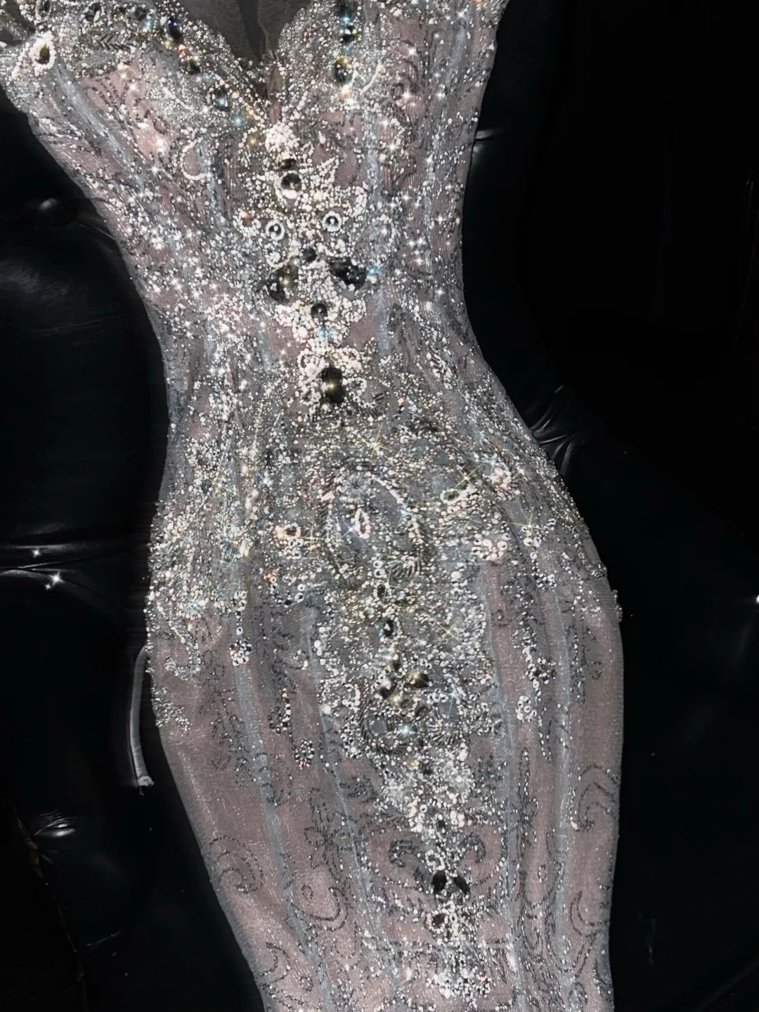 Princess Mermaid Scoop Silver Sequined With Sleeves Wedding Dress Fairytale Boho Summer Sparkly Bridal Dresses N558
